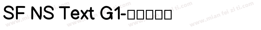 SF NS Text G1字体转换